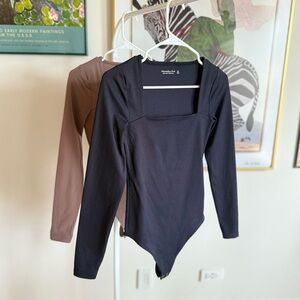 Abercrombie & Fitch 2-Pack Long-Sleeve Squareneck Bodysuits